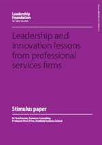 Leadership and innovation lessons from professional services firms
